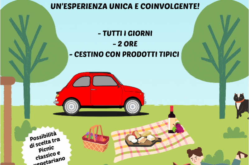 AperiPicnic in Fiat 500 d'epoca "Sweet Tuscany"